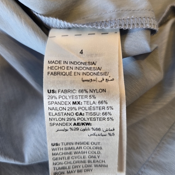 Chico's Blue Lightweight 3/4 Sleeve Zip Utility Blazer Jacket XXL - Picture 6 of 7